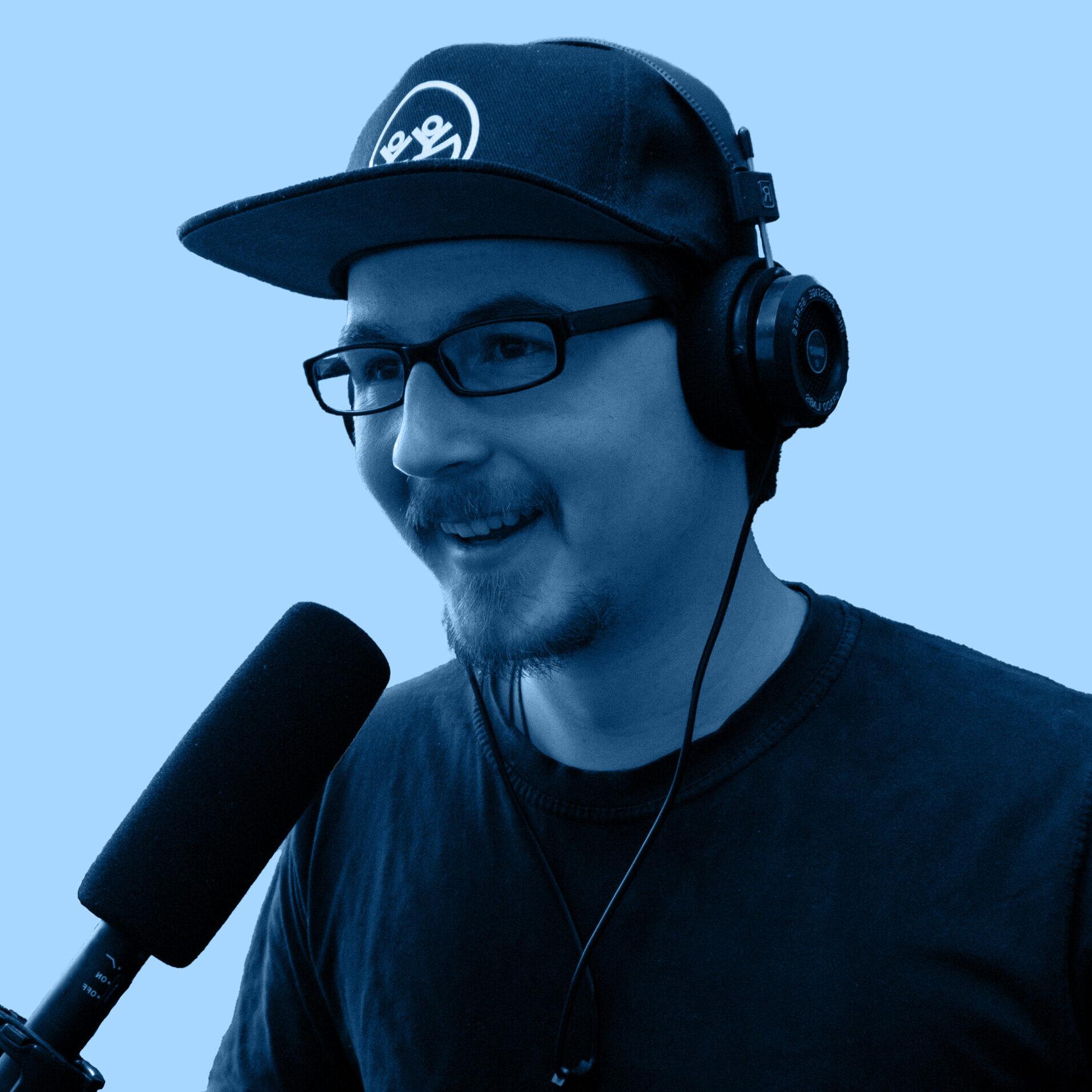 Sprecher; Felix T. Vogel beim Einsprechen