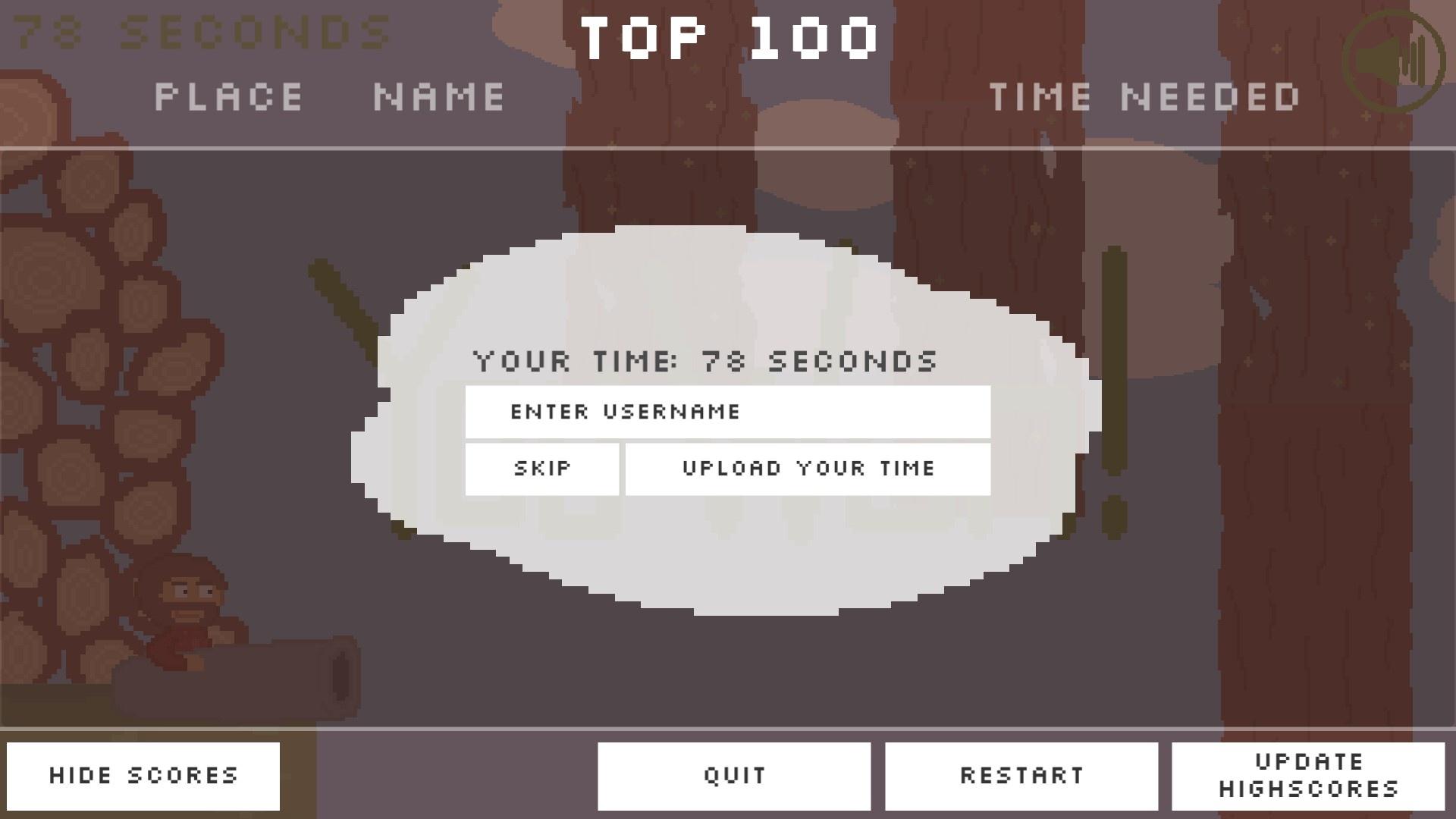 Ein Spiel in nur drei Stunden erstellen 3 Mortar Lumberjack - Highscore Upload